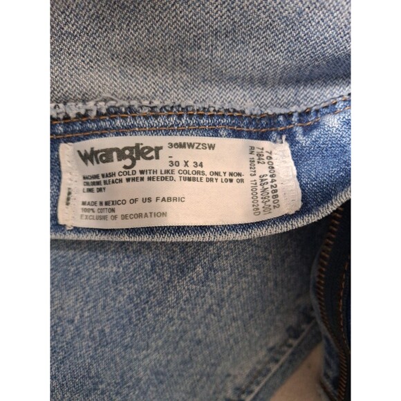 Wrangler Cowboy Cut Men’s Jeans 30x34 Slim Fit Blue Denim 36MWZ Stretch Western - Picture 10 of 13